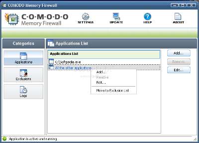 Comodo Memory Firewall